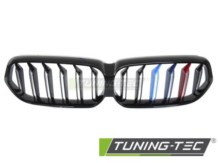 GRILLE SPORT GLOSSY BLACK TRI-COLOUR DOUBLE BAR fits BMW G32 LCI 20-23