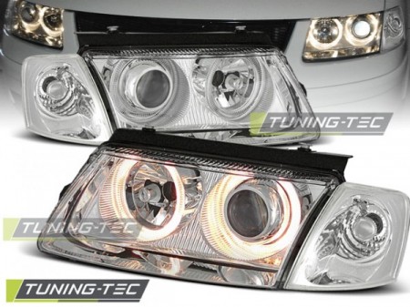 HEADLIGHTS ANGEL EYES CHROME fits VW PASSAT B5 3B 11.96-08.00