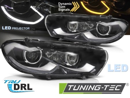 LED HEADLIGHTS DRL SEQ fits VW SCIROCCO III 08-14