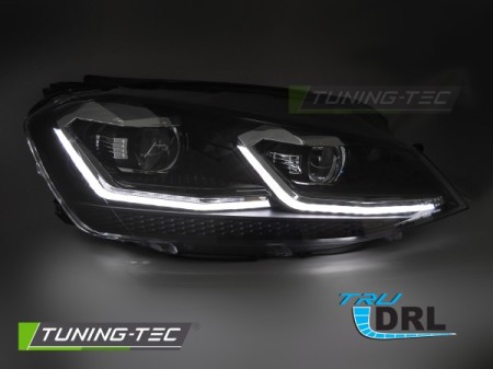 LED HEADLIGHTS SILVER SEQ DRL fits VW GOLF VII 13-17