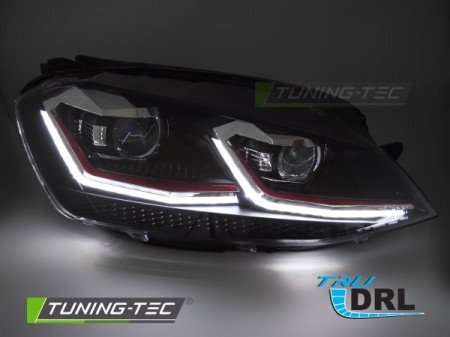 LED HEADLIGHTS RED SEQ DRL fits VW GOLF VII 13-17