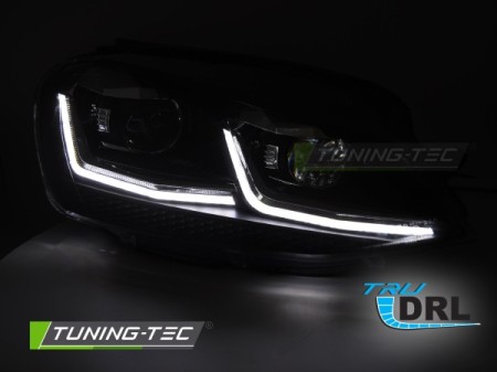 LED HEADLIGHTS RED LED SEQ DRL fits VW GOLF VII 17-19