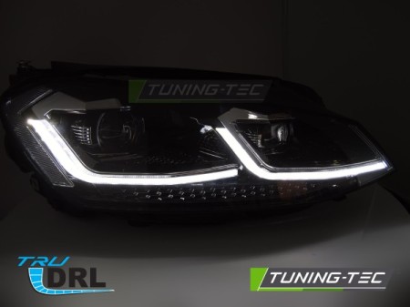 HEADLIGHTS SILVER LED SEQ DRL fits VW GOLF VII 17-19