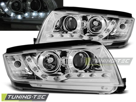HEADLIGHTS DAYLIGHT CHROME fits SKODA FABIA I 99-08