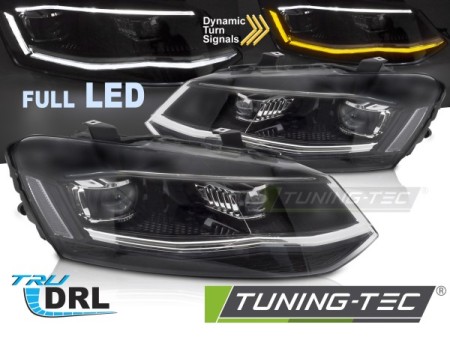 HEADLIGHTS LED SILVER DRL SEQ fits VW POLO 6R 09-17
