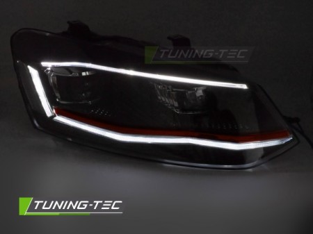 HEADLIGHTS FULL LED RED DRL SEQ fits VW POLO 6R 09-17