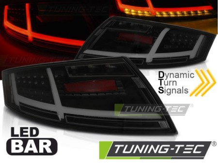 LED BAR TAIL LIGHTS BLACK SMOKE fits AUDI TT 04.06-02.14
