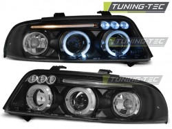 HEADLIGHTS ANGEL EYES BLACK fits AUDI A4 01.99-09.00