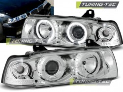 HEADLIGHTS ANGEL EYES CHROME fits BMW E36 12.90-08.99 C/C