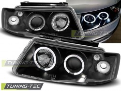 HEADLIGHTS ANGEL EYES BLACK fits VW PASSAT B5 3B 11.96-08.00