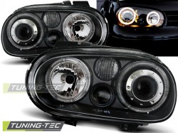 HEADLIGHTS ANGEL EYES BLACK fits VW GOLF 4 09.97-09.03