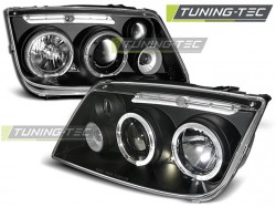 HEADLIGHTS ANGEL EYES BLACK fits VW BORA 09.98-07.05