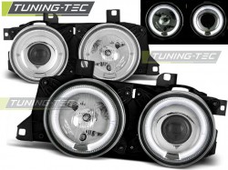 HEADLIGHTS ANGEL EYES CHROME fits BMW E32/E3