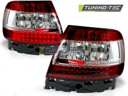 LED TAIL LIGHTS RED WHITE fits AUDI A4 B5 11.94-09.00