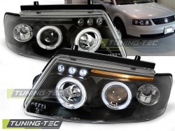 HEADLIGHTS ANGEL EYES BLACK fits VW PASSAT B5 3B 11.96-08.00