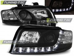 HEADLIGHTS DAYLIGHT BLACK fits AUDI A4 10.00-10.04