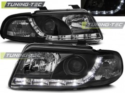 HEADLIGHTS DAYLIGHT BLACK fits AUDI A4 01.99-09.00