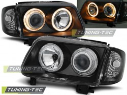 HEADLIGHTS ANGEL EYES BLACK fits VW POLO 6N2 10.99-10.01