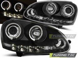 HEADLIGHTS ANGEL EYES BLACK fits VW GOLF 5 10.03-09