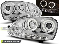 HEADLIGHTS ANGEL EYES CHROME fits VW GOLF 5 10.03-09