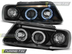 HEADLIGHTS ANGEL EYES BLACK fits AUDI A3 8L 08.96-08.00