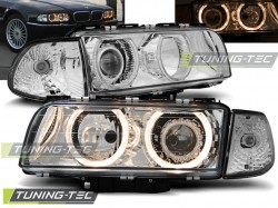 HEADLIGHTS ANGEL EYES CHROME fits BMW E38 06.94-08.98