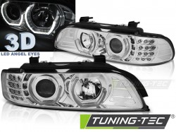 HEADLIGHTS ANGEL EYES 3D CHROME fits BMW E39 09.95-06.03