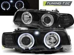 HEADLIGHTS ANGEL EYES BLACK fits BMW E38 09.98-07.01