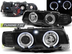 XENON HEADLIGHTS ANGEL EYES BLACK fits BMW E38 09.98-07.01