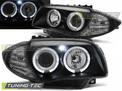 HEADLIGHTS ANGEL EYES BLACK fits BMW 1 E87/E81/82/88 04-11