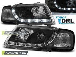 HEADLIGHTS TRUE DRL BLACK fits AUDI A3 8L 08.96-08.00