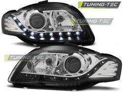 HEADLIGHTS DAYLIGHT BLACK fits AUDI A4 B7 11.04-03.08