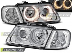 HEADLIGHTS ANGEL EYES CHROME fits AUDI A3 08.96-08.00