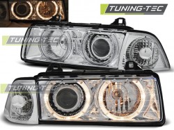 HEADLIGHTS ANGEL EYES CHROME fits BMW E36 12.90-08.99