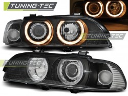 XENON HEADLIGHTS ANGEL EYES BLACK fits BMW E39 09.95-06.03