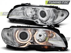 HEADLIGHTS ANGEL EYES CHROME fits BMW E46 04.03-06 COUPE CABRIO 