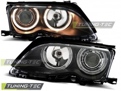 HEADLIGHTS ANGEL EYES BLACK fits BMW E46 09.01-03.05 S/T