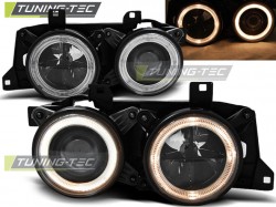 HEADLIGHTS ANGEL EYES BLACK fits BMW E32/E34