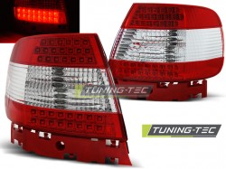 LED TAIL LIGHTS RED WHITE fits AUDI A4 11.94-09.00