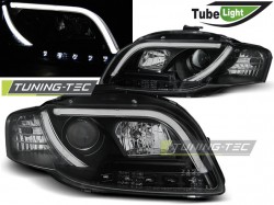 HEADLIGHTS TUBE LIGHT BLACK fits AUDI A4 B7 11.04-03.08