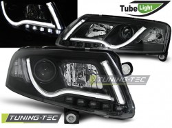 HEADLIGHTS TUBE LIGHT BLACK fits AUDI A6 C6 04.04-08