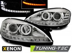 XENON HEADLIGHTS DAYLIGHT CHROME fits MERCEDES W221 05-09