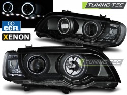 XENON HEADLIGHTS ANGEL EYES BLACK fits BMW X5 E53 09.99-10.03