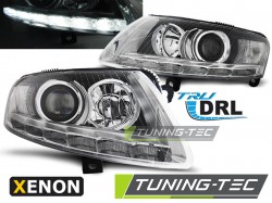 XENON HEADLIGHTS TRUE DRL CHROME fits AUDI A6 C6 04.04-08