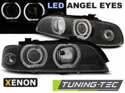 XENON HEADLIGHTS ANGEL EYESLED  BLACK fits BMW E39 09.95-06.03