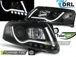 HEADLIGHTS TUBE LIGHT DRL BLACK fits AUDI A6 C6 04.04-08