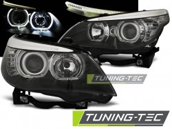 HEADLIGHTS ANGEL EYES LED BLACK fits BMW E60/E61 03-07