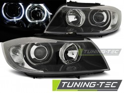 HEADLIGHTS ANGEL EYES LED BLACK fits BMW E90/E91 03.05-11