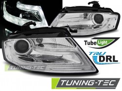 HEADLIGHTS TRUE DRL CHROME fits AUDI A4 B8 04.08-11