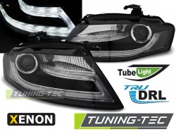 XENON HEADLIGHTS TRUE DRL BLACK fits AUDI A4 B8 04.08-11